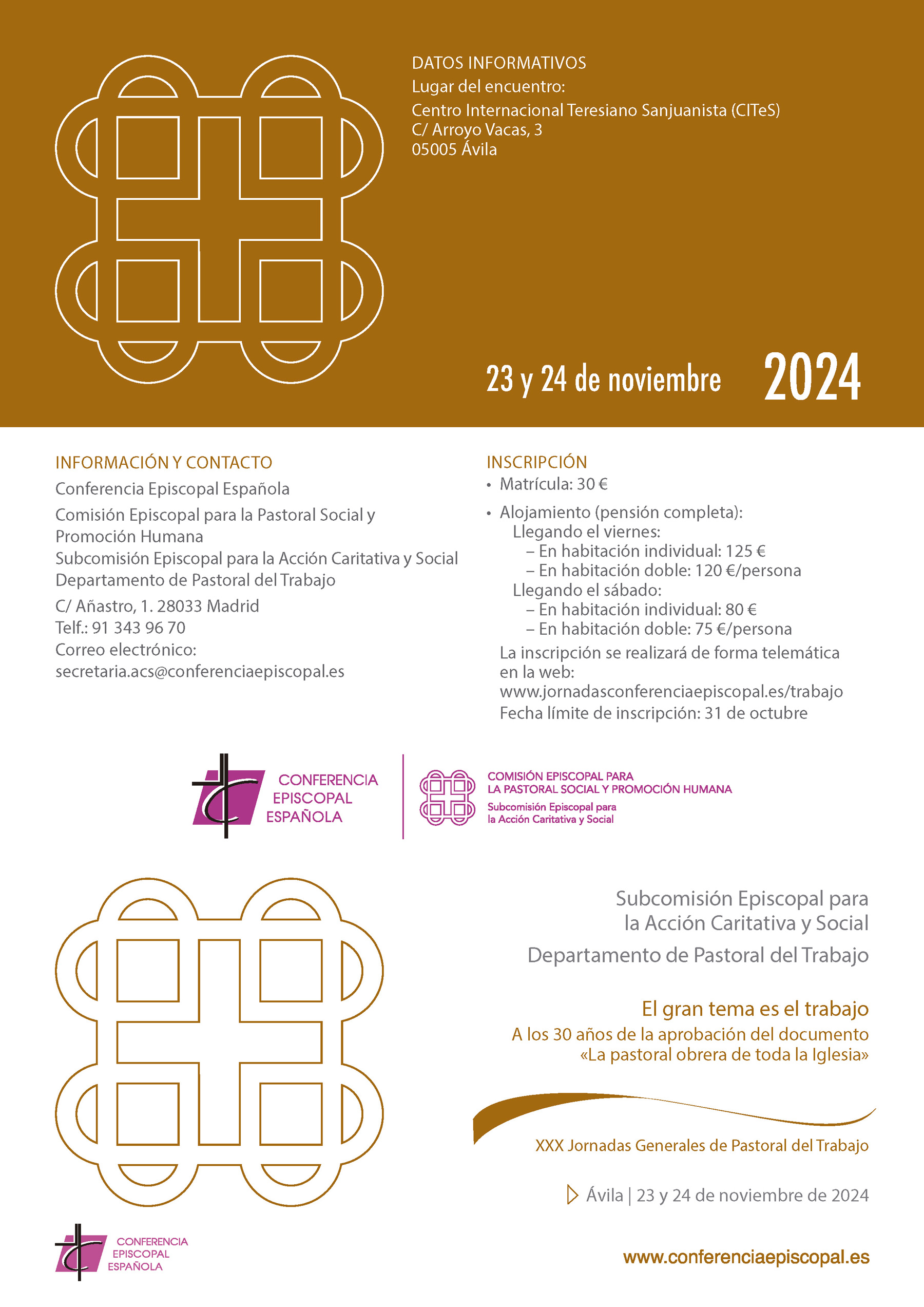 XXX Jornadas Generales de Pastoral del Trabajo